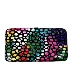 Foil Bubble Design RFID Protected Framed Hard Shell Wallet - EUC